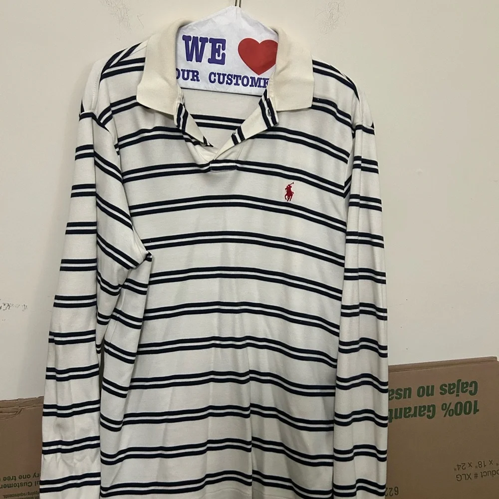 Ralph Lauren‎ Cream and Black Polo
